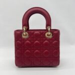 Dior Lady Dior Small Lambskin Red Chery GHW
