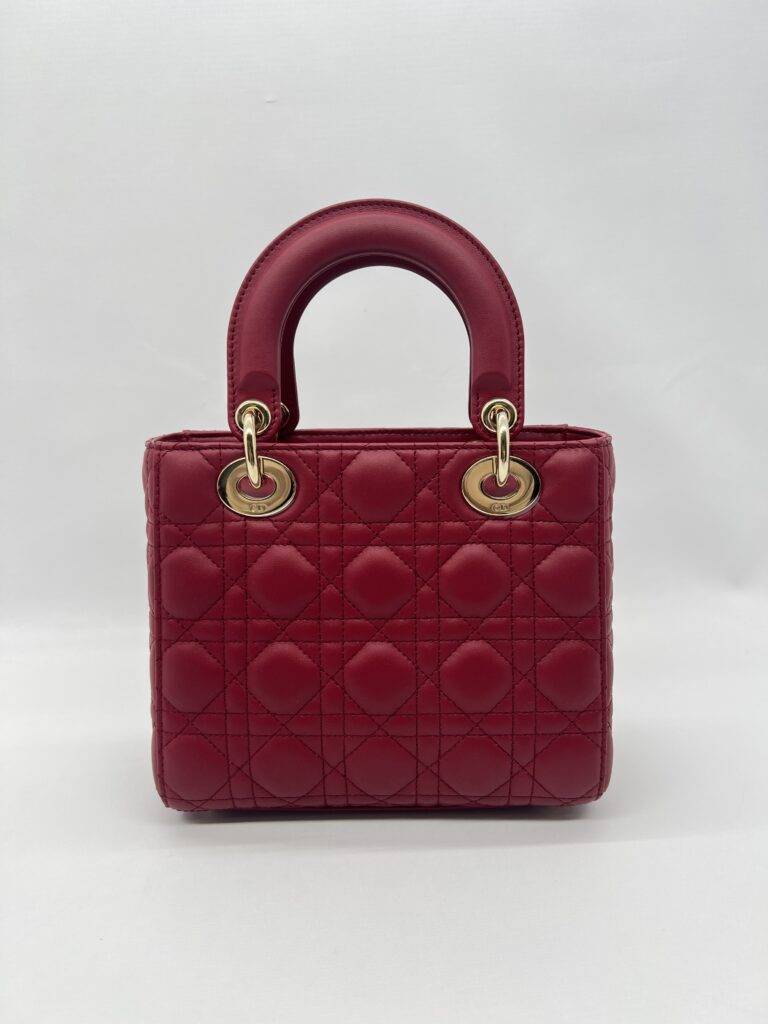 Dior Lady Dior Small Lambskin Red Chery GHW