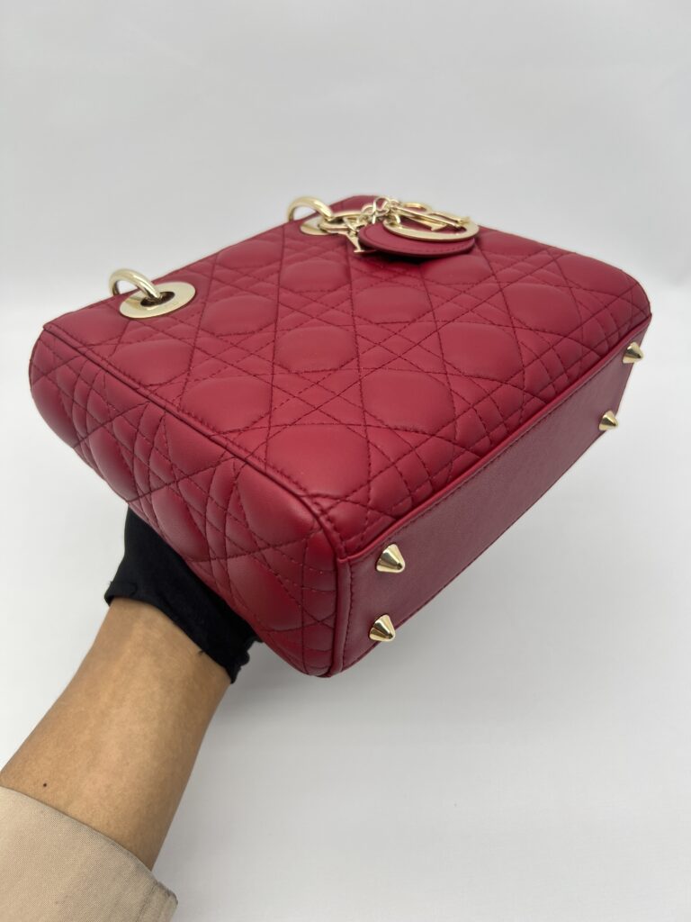 Dior Lady Dior Small Lambskin Red Chery GHW