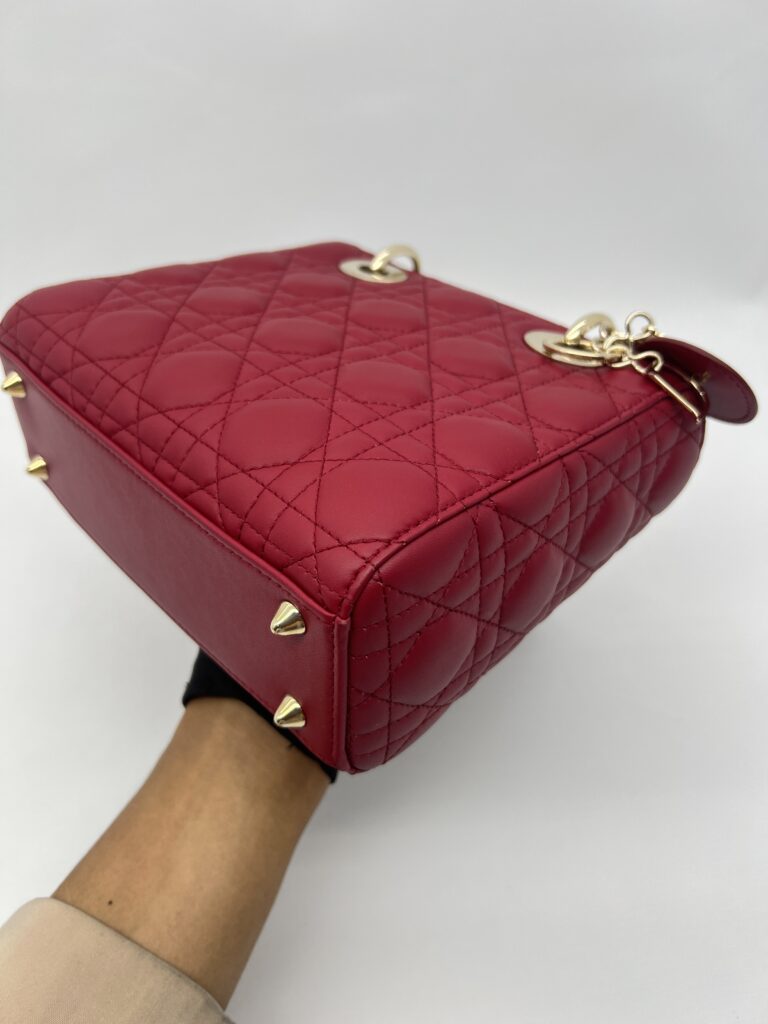 Dior Lady Dior Small Lambskin Red Chery GHW