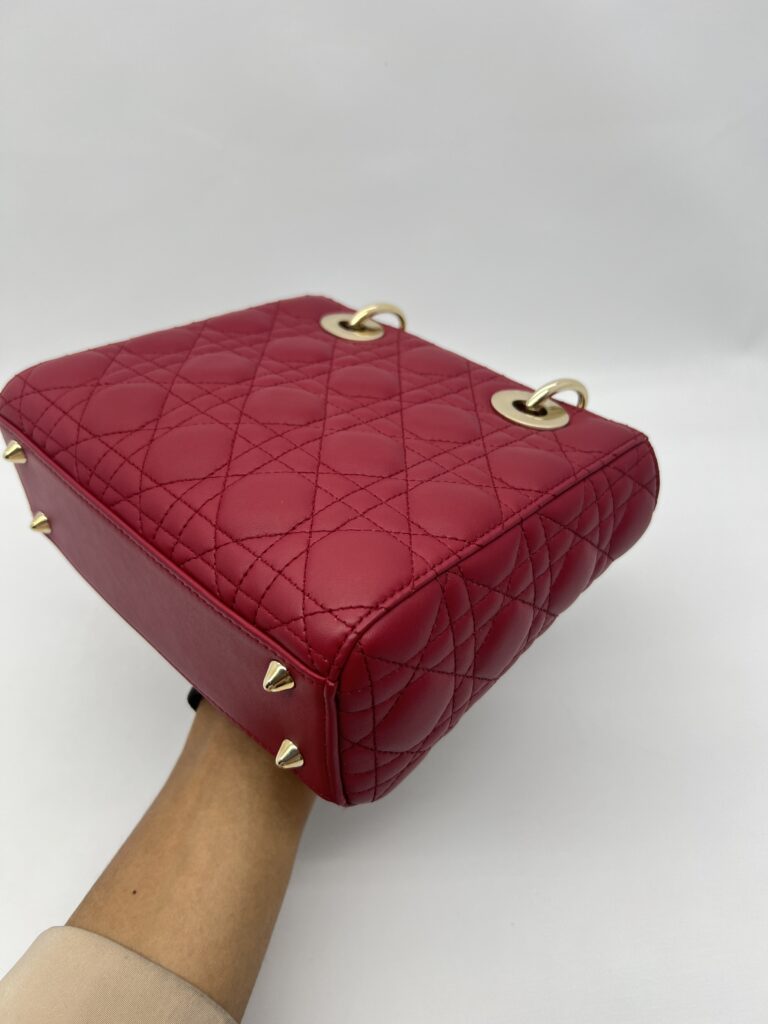 Dior Lady Dior Small Lambskin Red Chery GHW