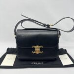 Celine Triomphe Classic Medium Black GHW