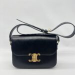 Celine Triomphe Classic Medium Black GHW