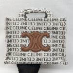 Celine Small Cabas Canvas White Tan Logo GHW
