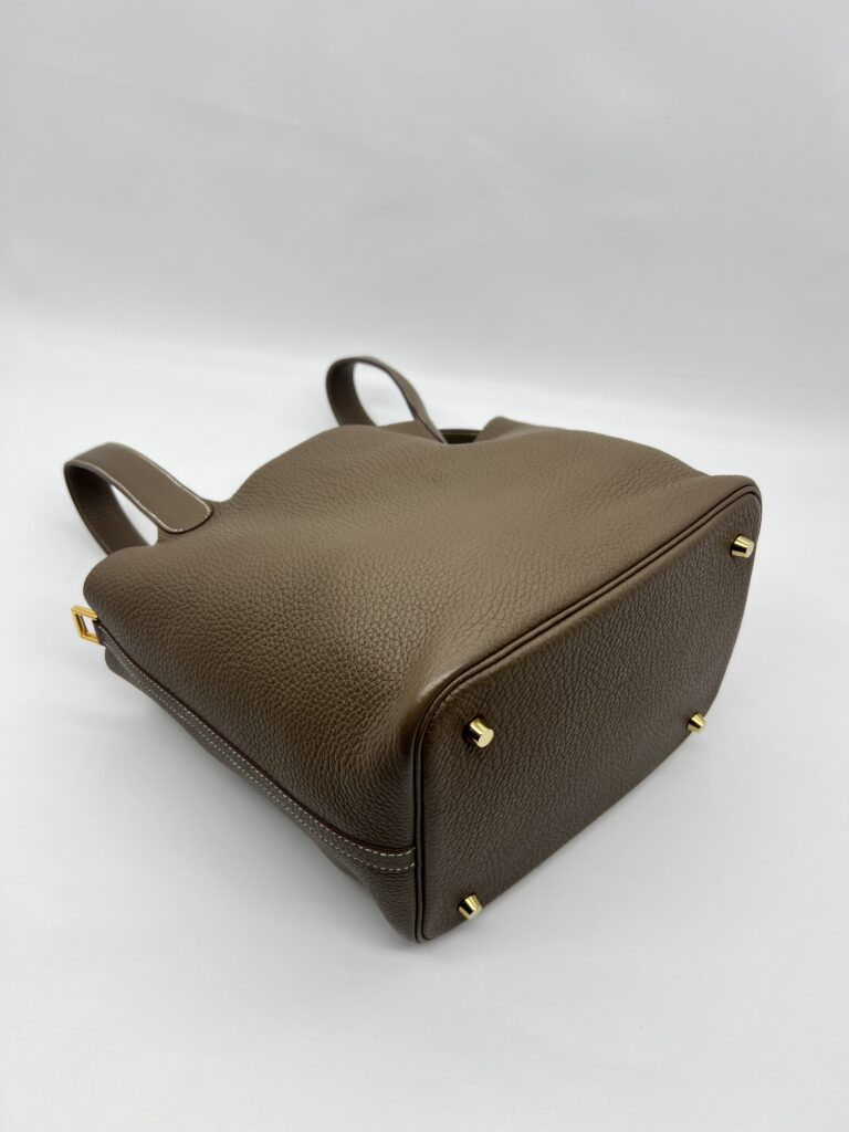 Hermes Picotin 22 Clemence Etoupe GHW