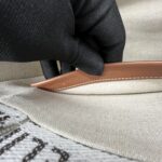 Celine Small Cabas Canvas White Tan Logo GHW