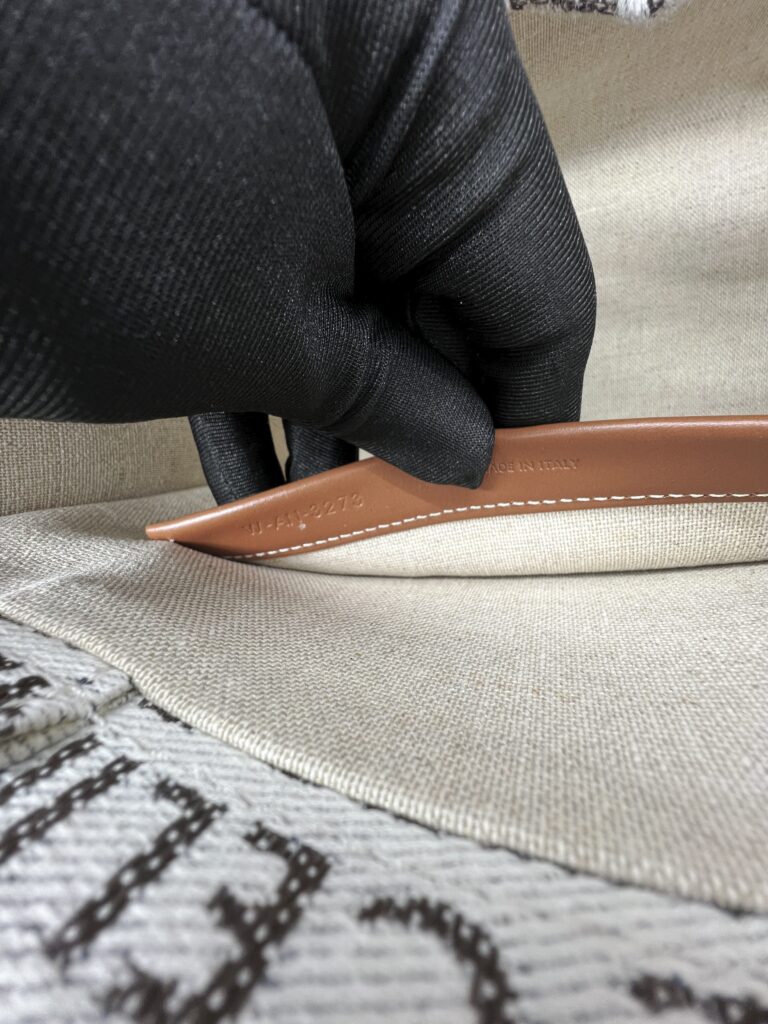 Celine Small Cabas Canvas White Tan Logo GHW
