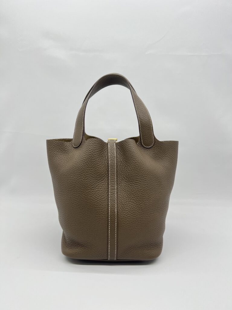 Hermes Picotin 22 Clemence Etoupe GHW