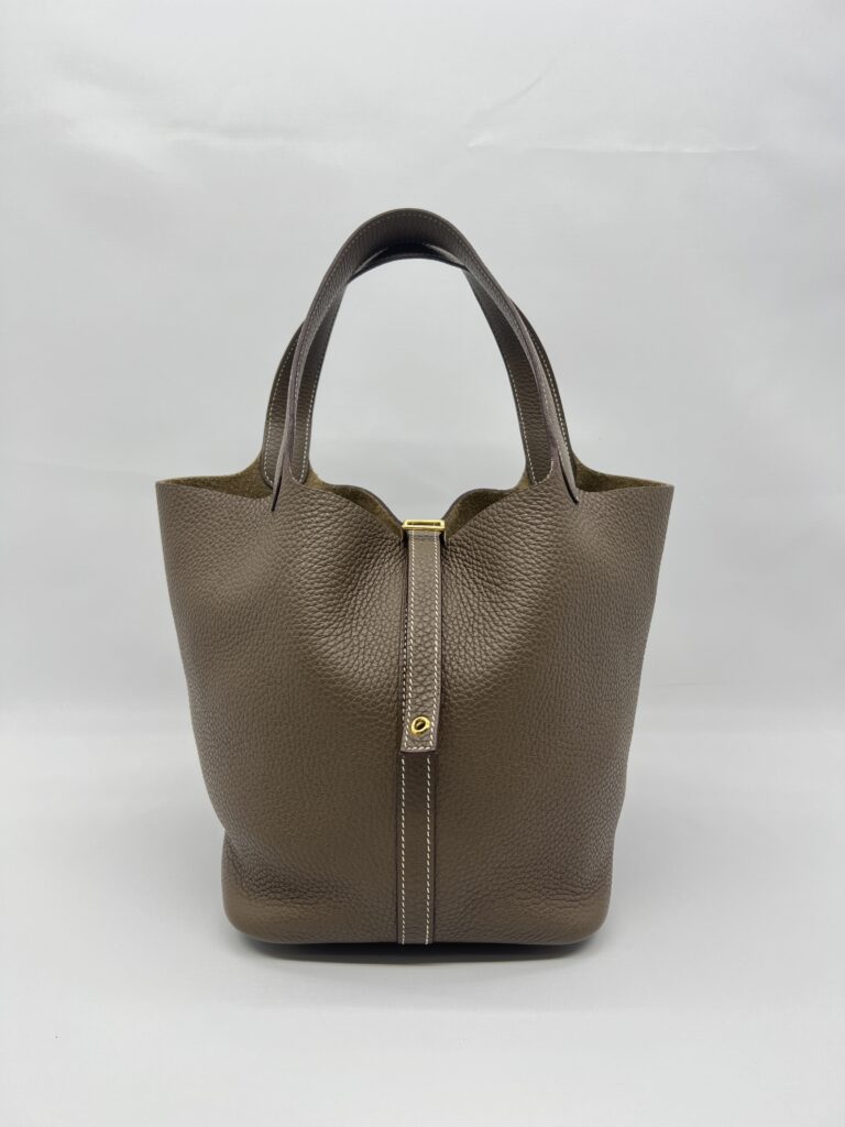 Hermes Picotin 22 Clemence Etoupe GHW