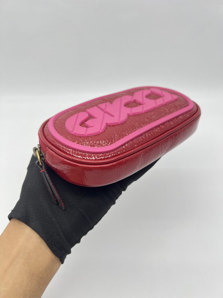 Gucci Belt Bag Crinkled Red Pink
