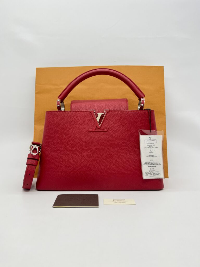 Louis Vuitton Capucines PM Taurillon Red SHW