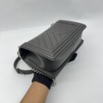 Chanel Boy 25 Chevron Black SHW