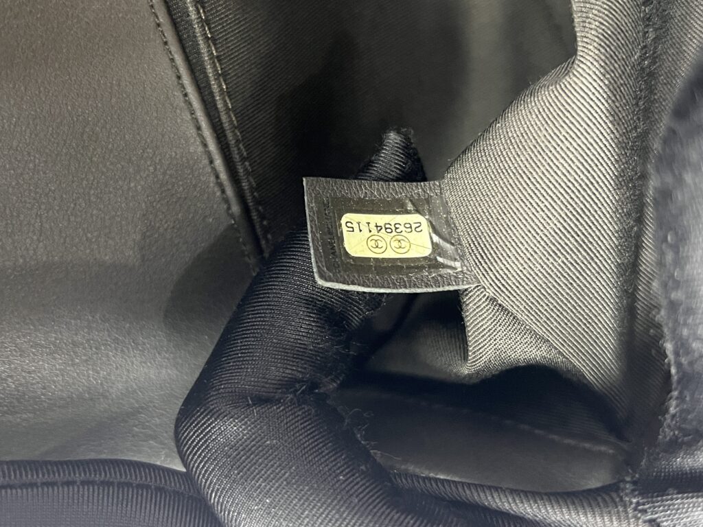 Chanel Boy 25 Chevron Black SHW
