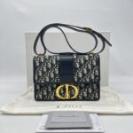 Dior 30 Montaigne Canvas Blue Oblique GHW