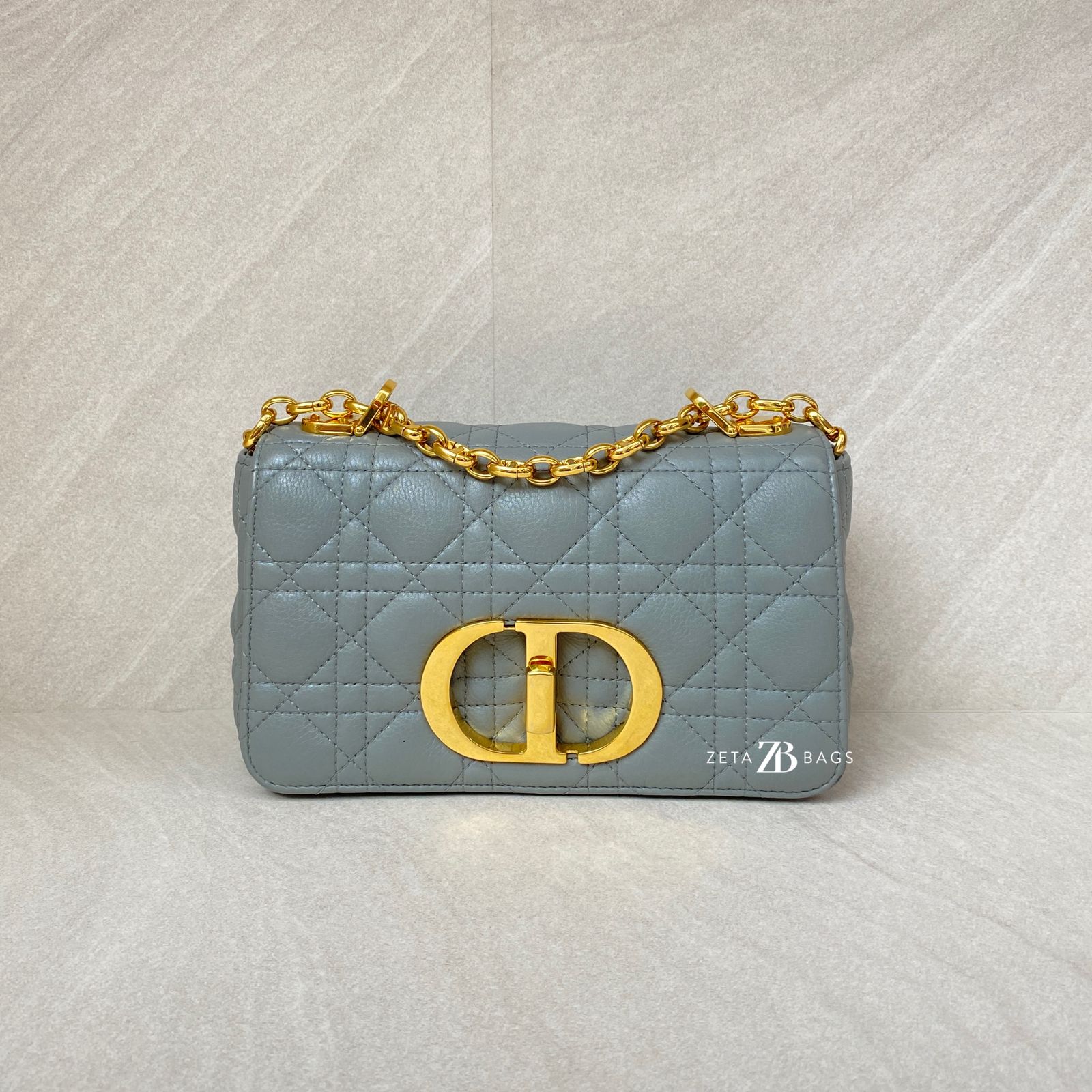 Dior Caro Small Gray GHW