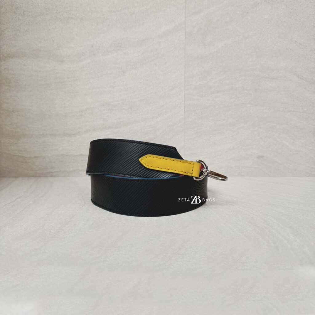 Louis Vuitton Strap Epi Noir Hot Pink SHW