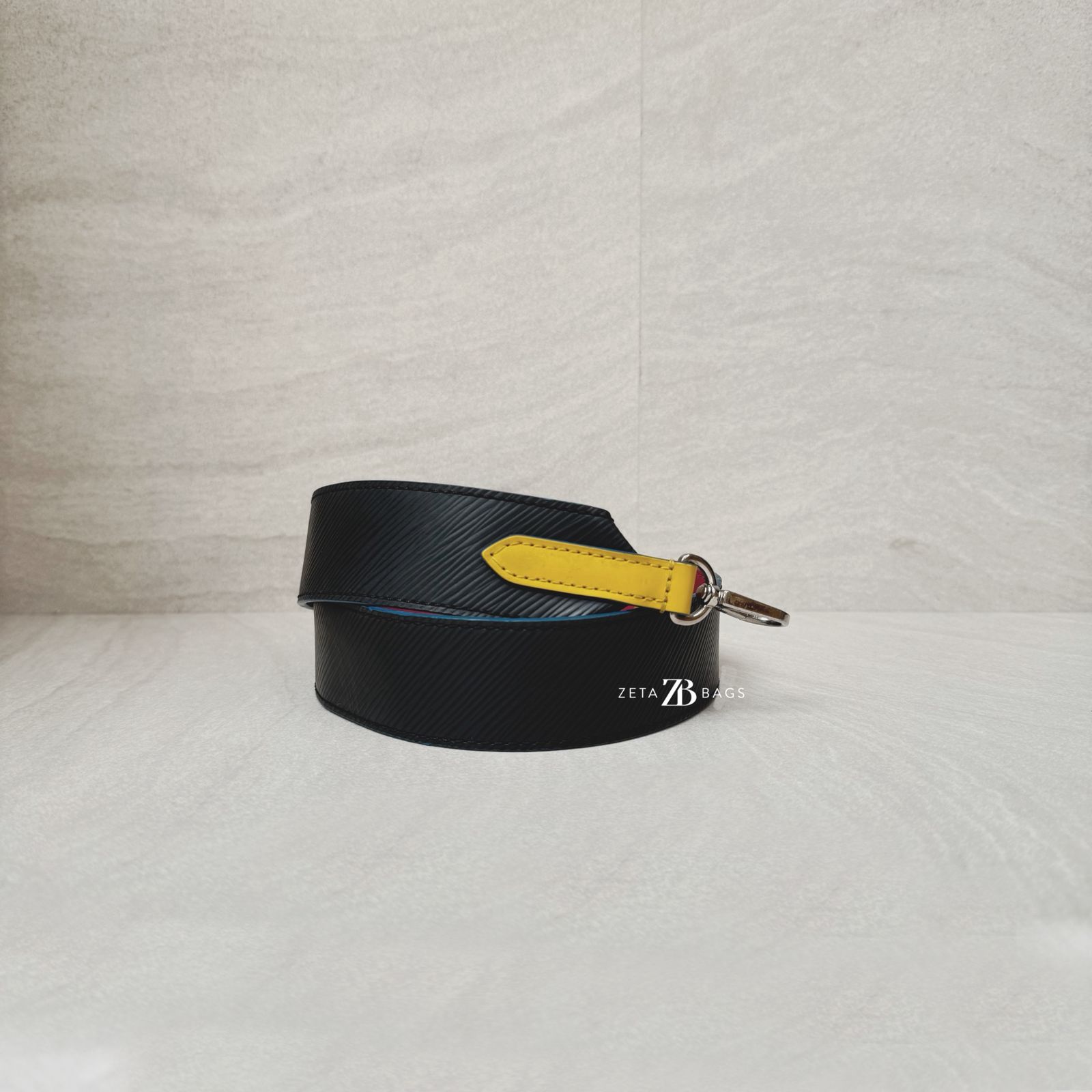 Louis Vuitton Strap Epi Noir Hot Pink SHW