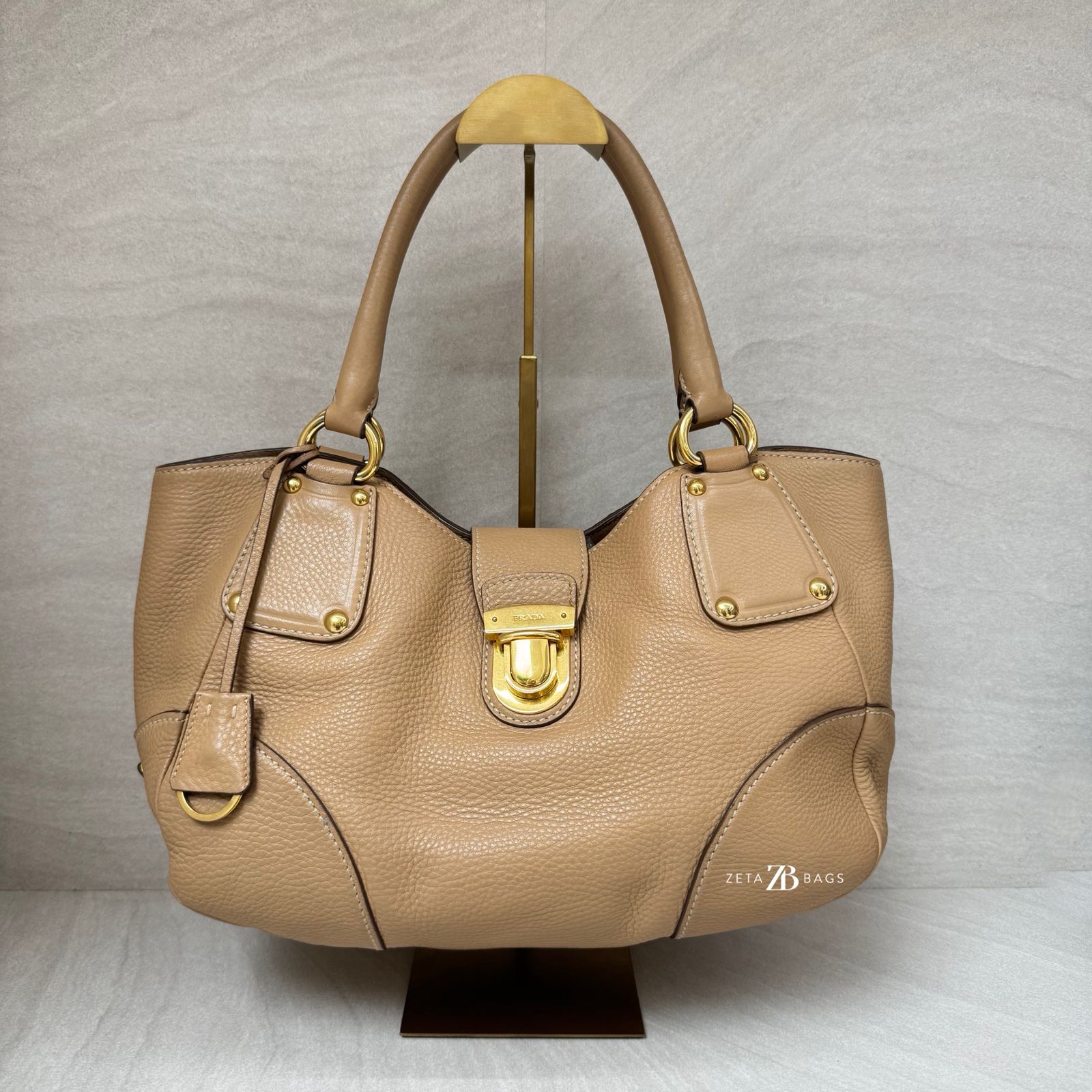 Prada Tote Bag Vitello Daino Sughero GHW