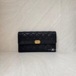 Chanel Boy Long Wallet Black Caviar GHW
