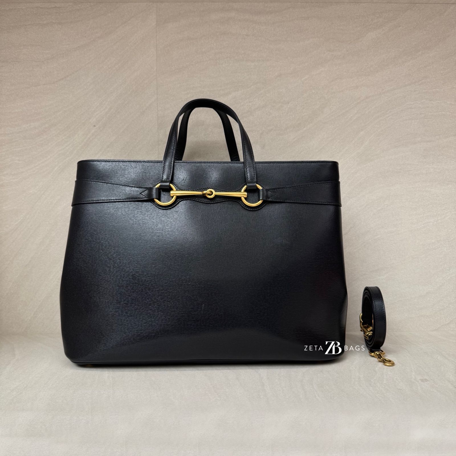 Gucci Bright Bit Tote Black GHW
