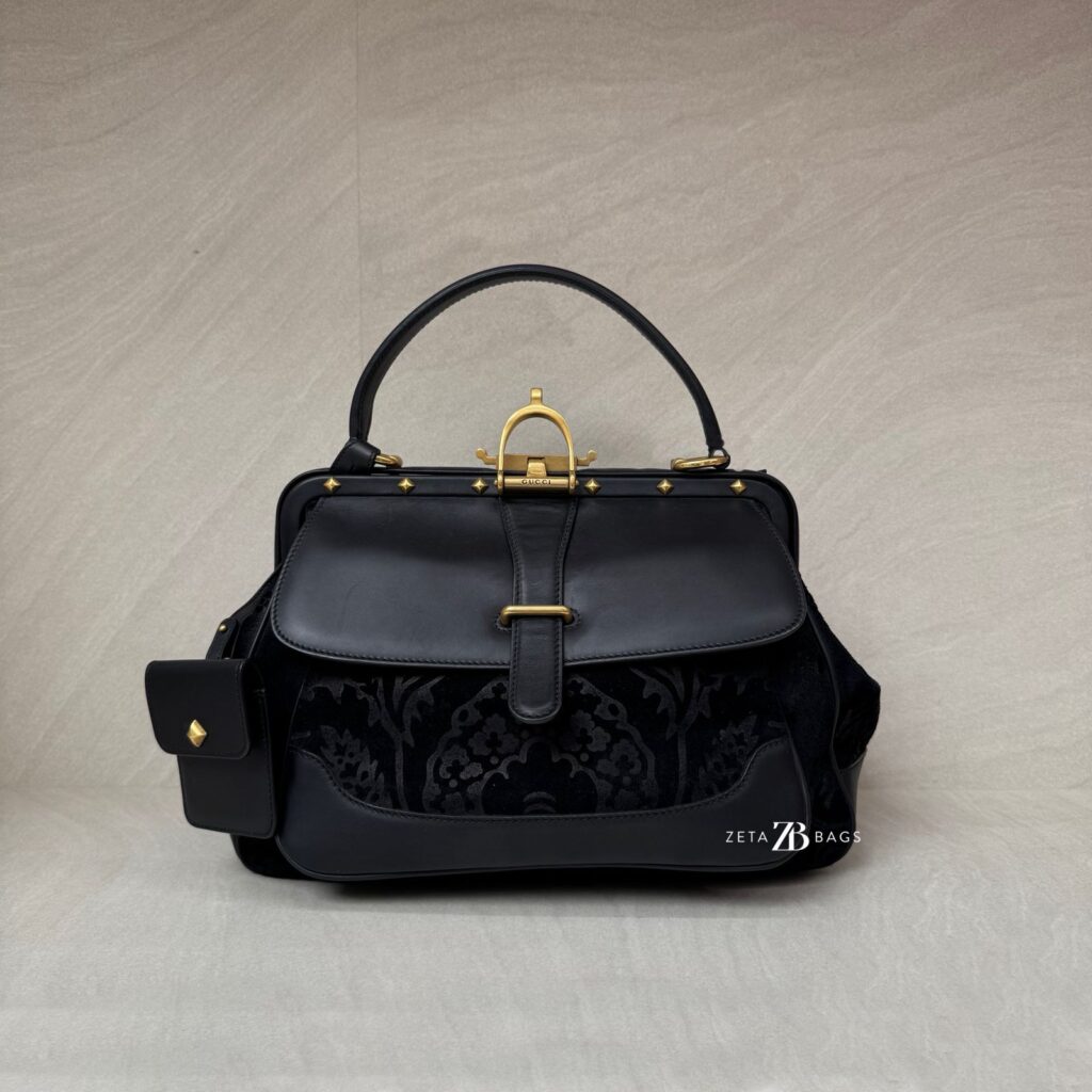 Gucci Lady Stirrup Bag Black GHW