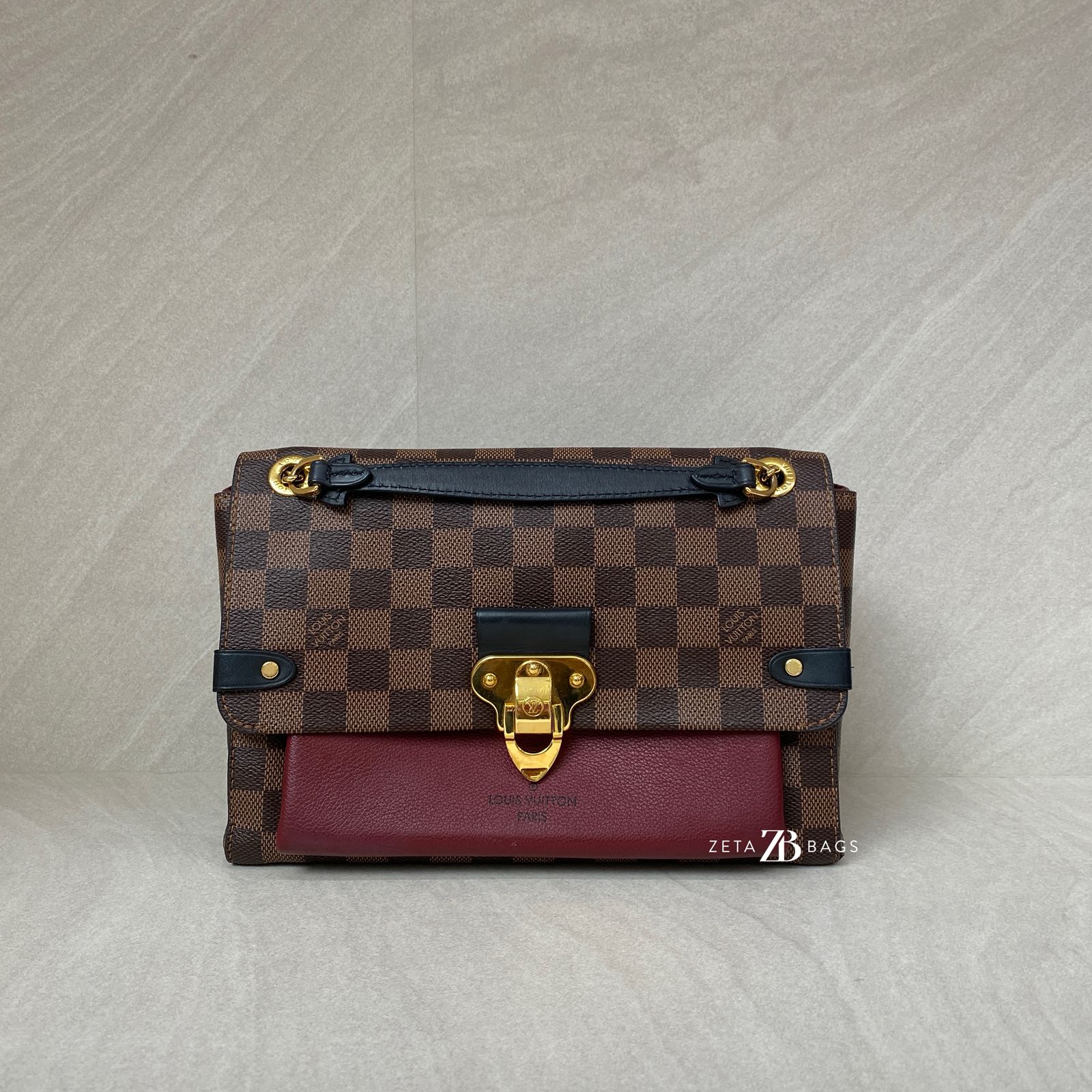 Louis Vuitton Vavin PM Damier Ebene Bordeaux GHW