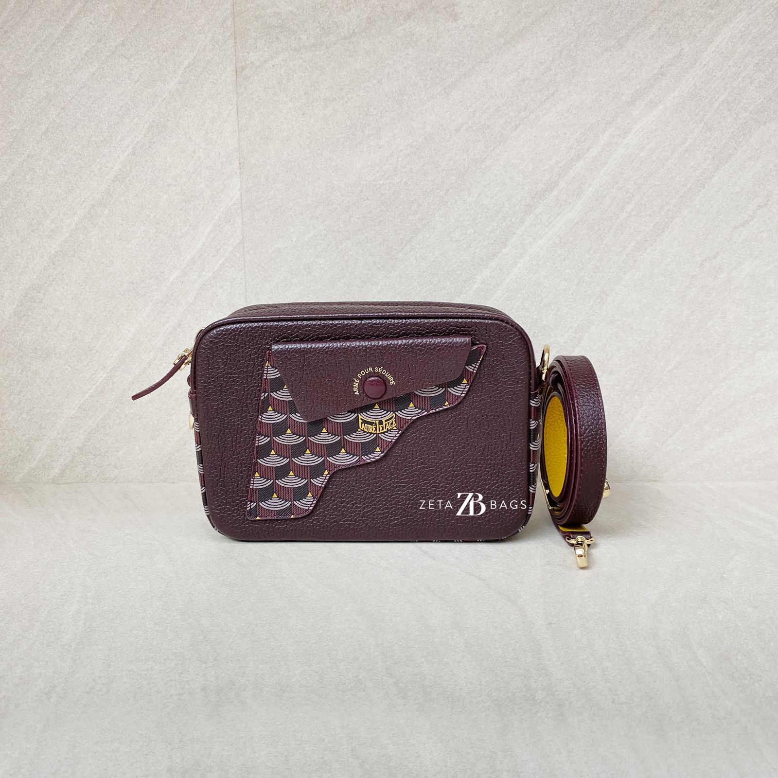 Faure Le Page Calibre Soft 17 Crossbody Scale Canvas/Calfskin Ivress Red LGHW