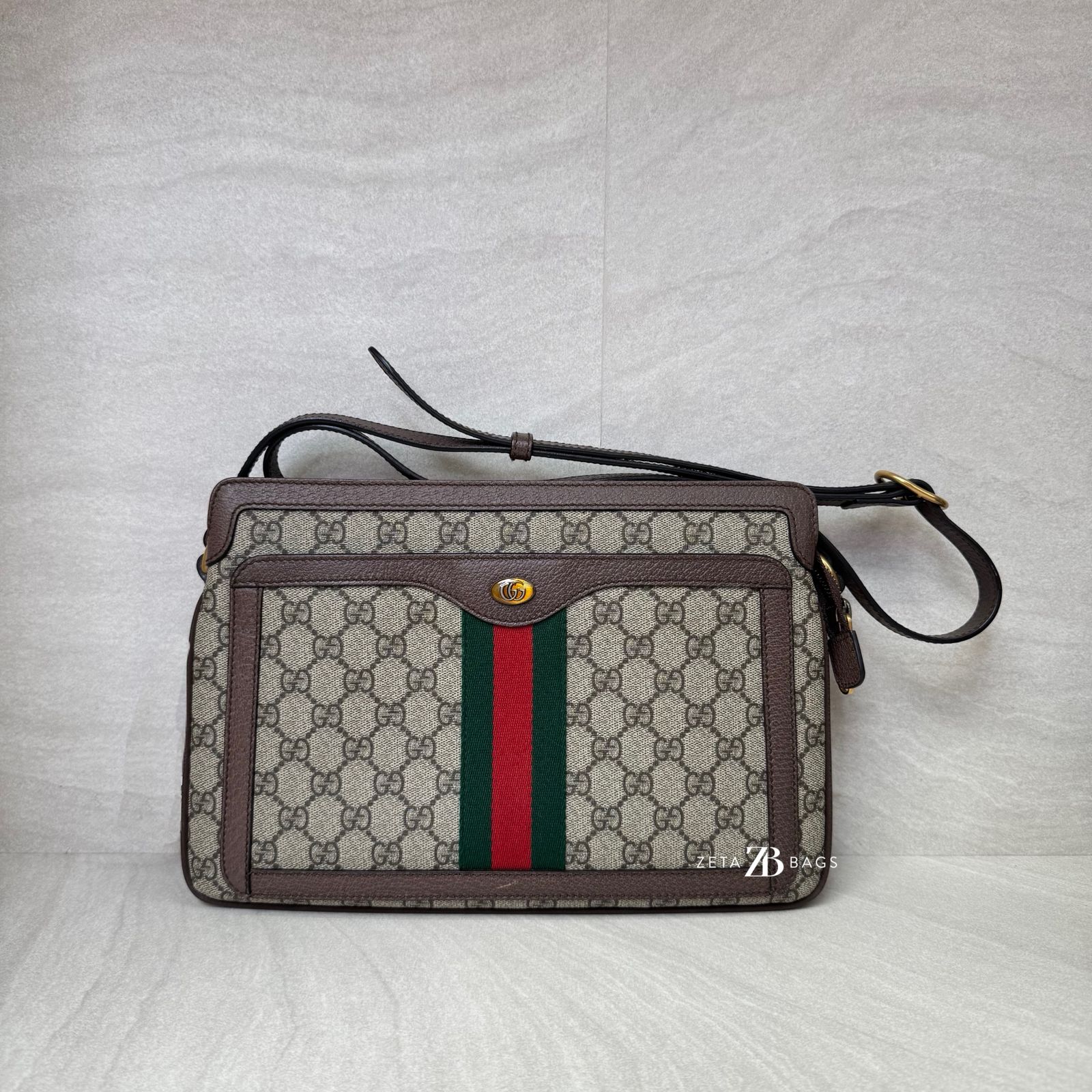 Gucci Crossbody Shoulder Bag GG Supreme GHW