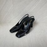 Prada Slingback Pumps Patent Black