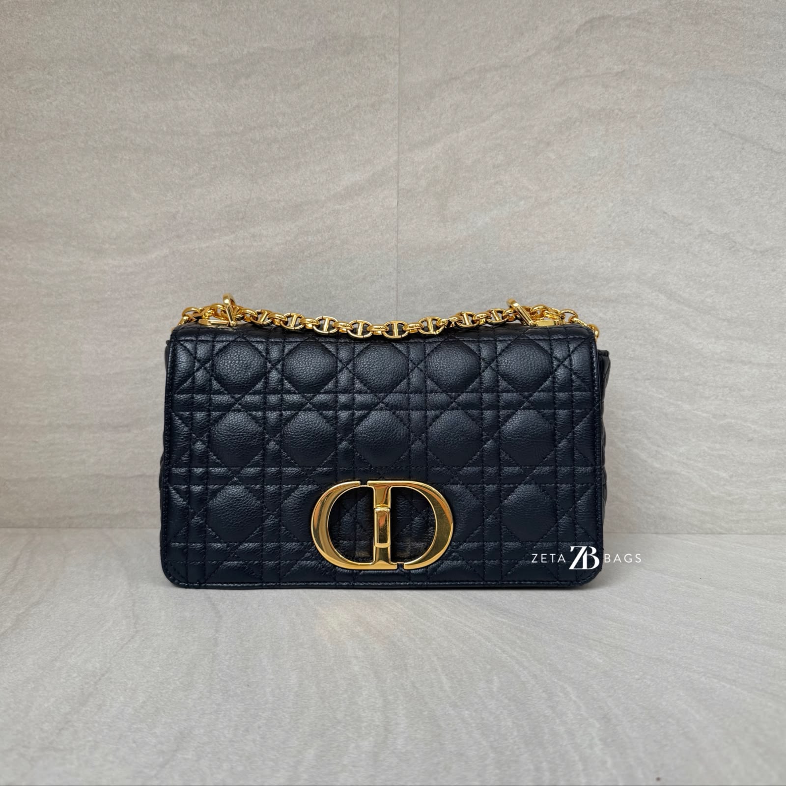 Dior Medium Caro Black GHW
