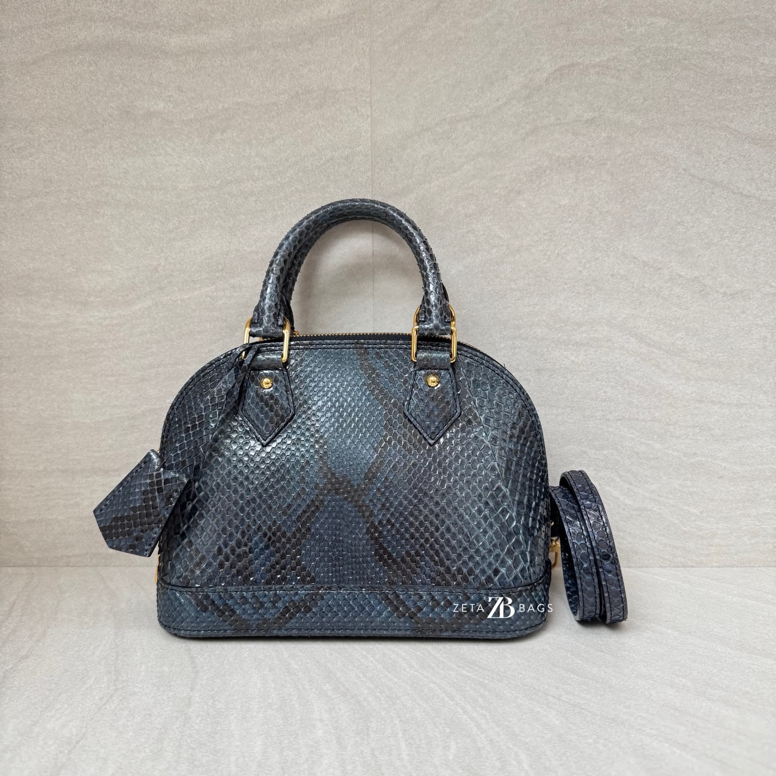 Louis Vuitton Alma BB Phython Navy GHW
