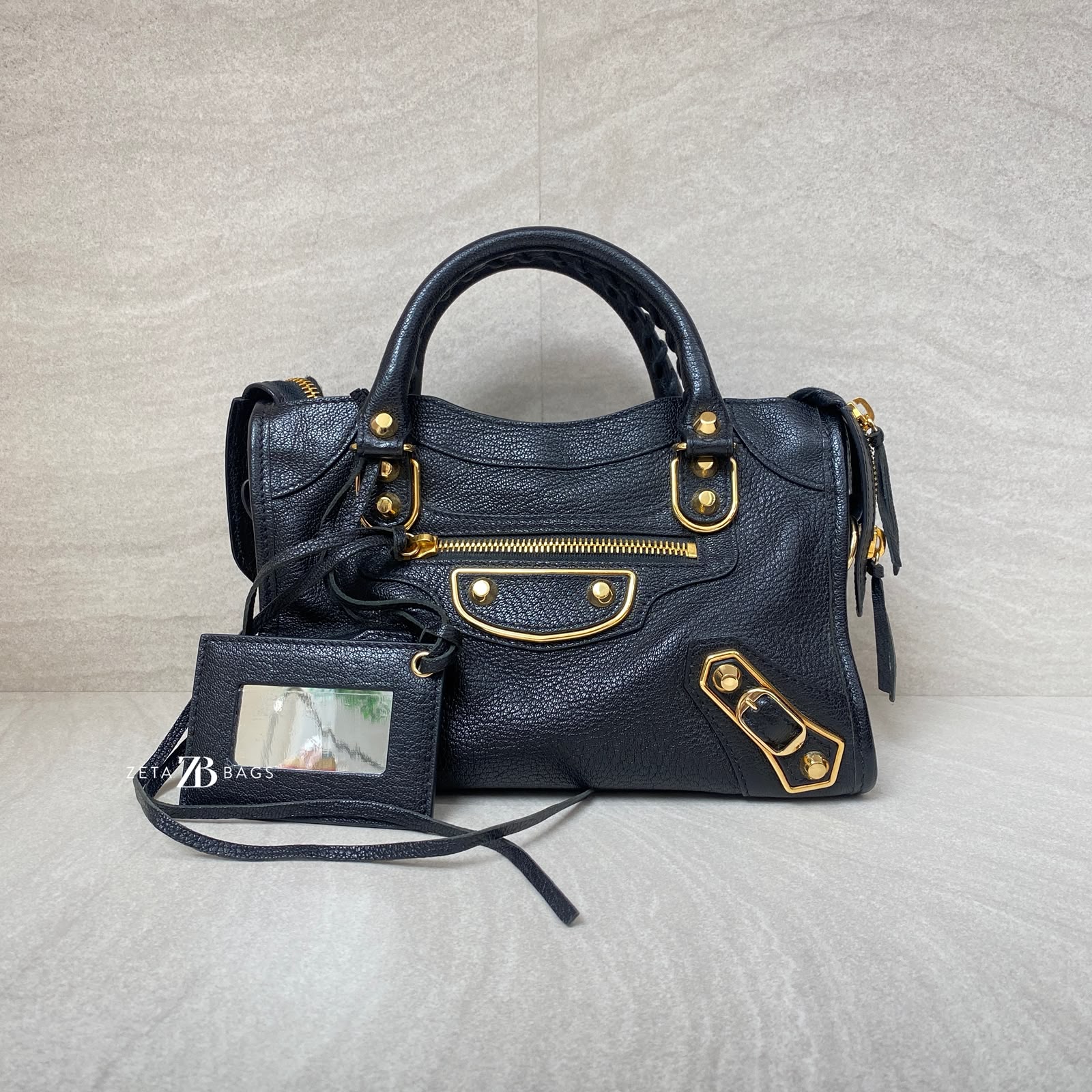Balenciaga Mini City Edge Chevre Black GHW