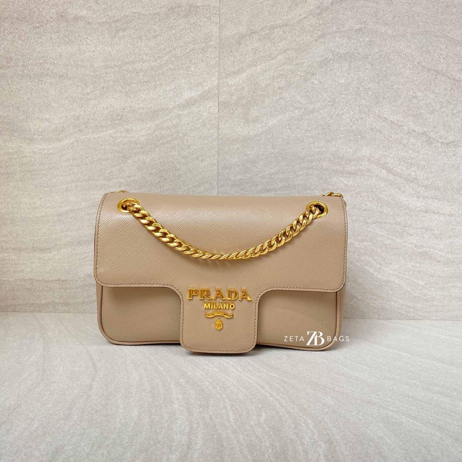 Prada Pattina  Saffiano Cammeo GHW