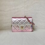 Chanel Mini Flap Bag Iridescent Pink Silver GHW