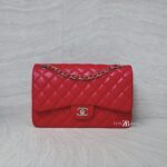 Chanel Jumbo Classic D Flap Caviar Red GHW