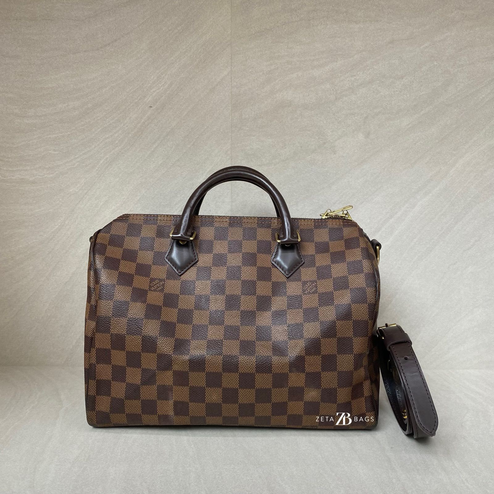 Louis Vuitton Speedy Bandou 30 Damier Ebene GHW