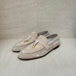 Loro Piana Joan Charms Loafer Suede Sunrise Clouds GHW