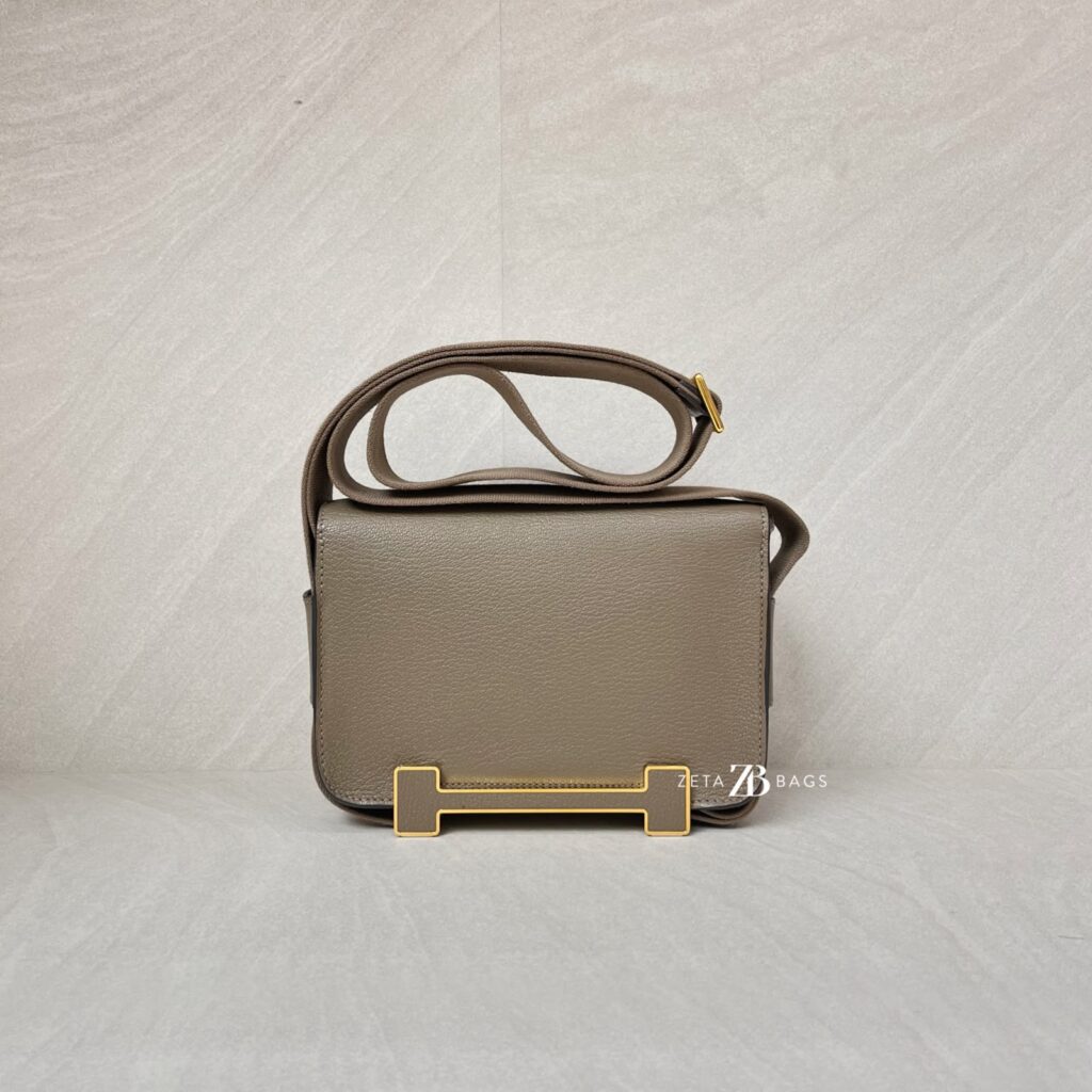 Hermes Geta Chevre Etoupe GHW