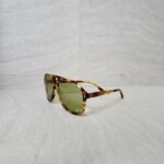Gucci Aviator Sunglasses Green Lens Brown