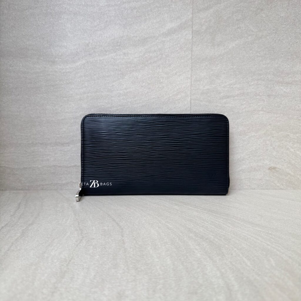 Louis Vuitton Zippy Organizer Wallet Epi Black SHW