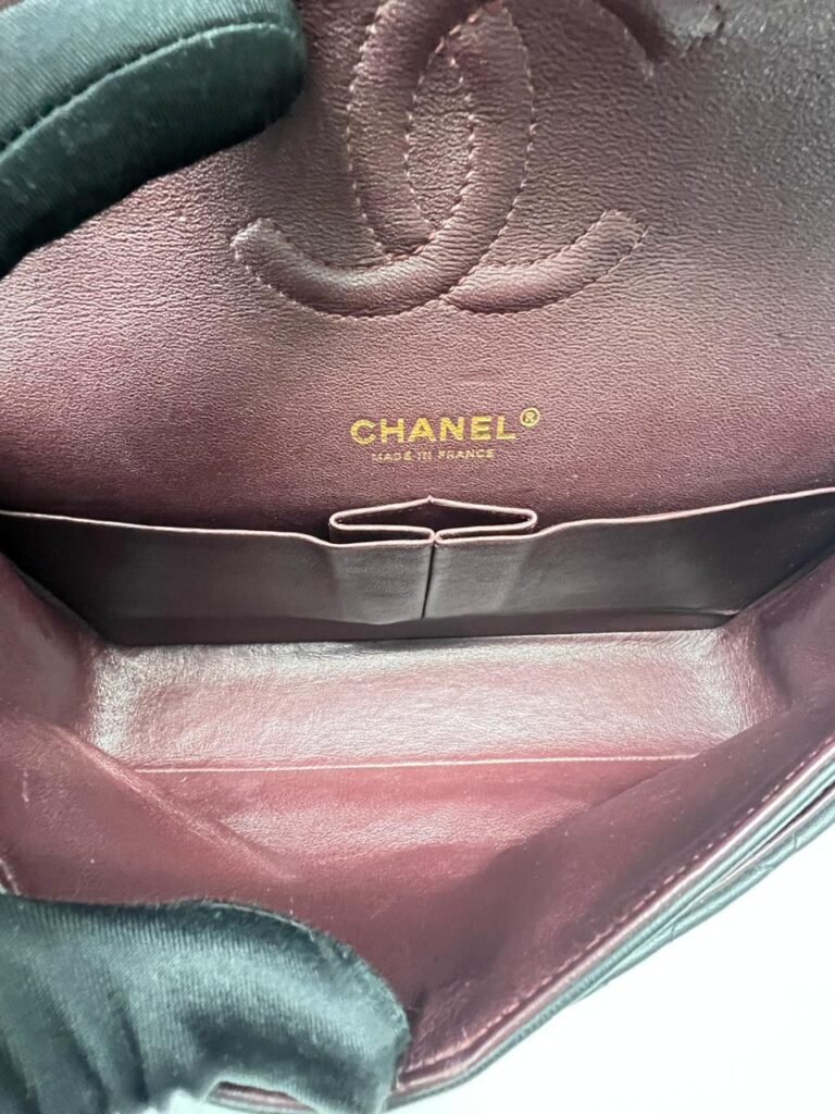 Chanel Classic Medium D Flap Lambskin Black Gold Hardware
