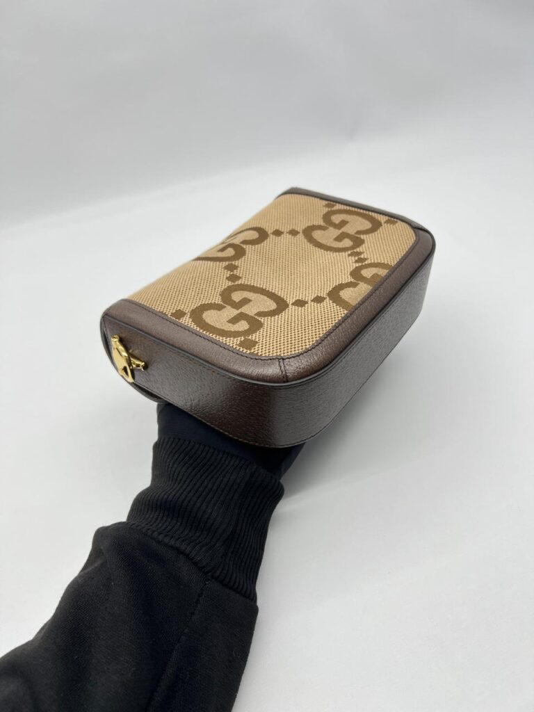 Gucci Horsebit Mini Web Camel Ebony New Acero Gold Hardware