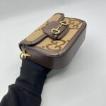 Gucci Horsebit Mini Web Camel Ebony New Acero Gold Hardware