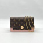 Louis Vuitton Flore Chain Wallet Monogram Rose Ballerine