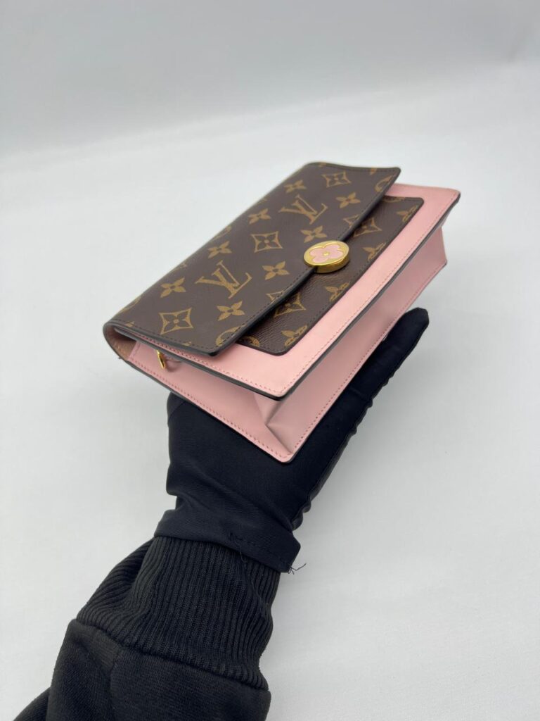 Louis Vuitton Flore Chain Wallet Monogram Rose Ballerine