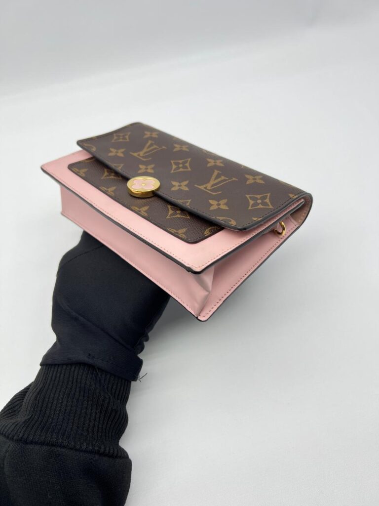 Louis Vuitton Flore Chain Wallet Monogram Rose Ballerine