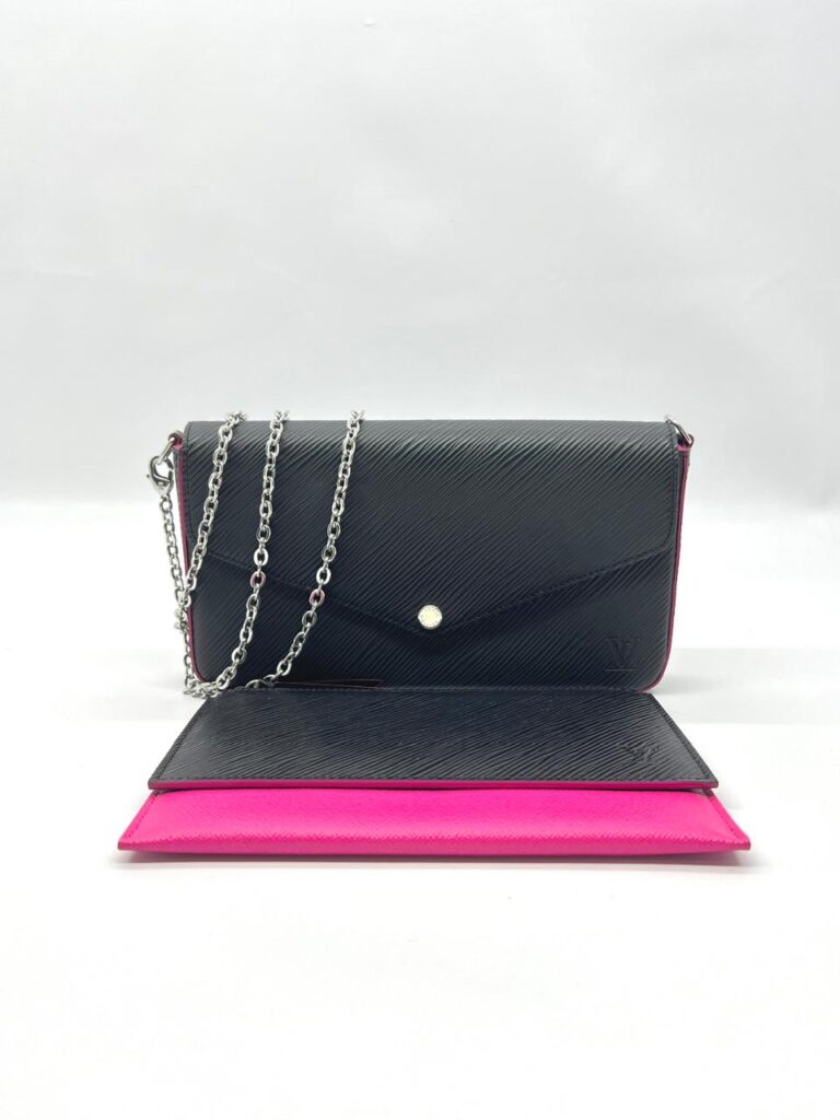 Louis Vuitton Pochette Félicie GM Epi Black Pink