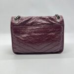Saint Laurent Niki Medium Calfskin Burgundy Ruthenium Hardware