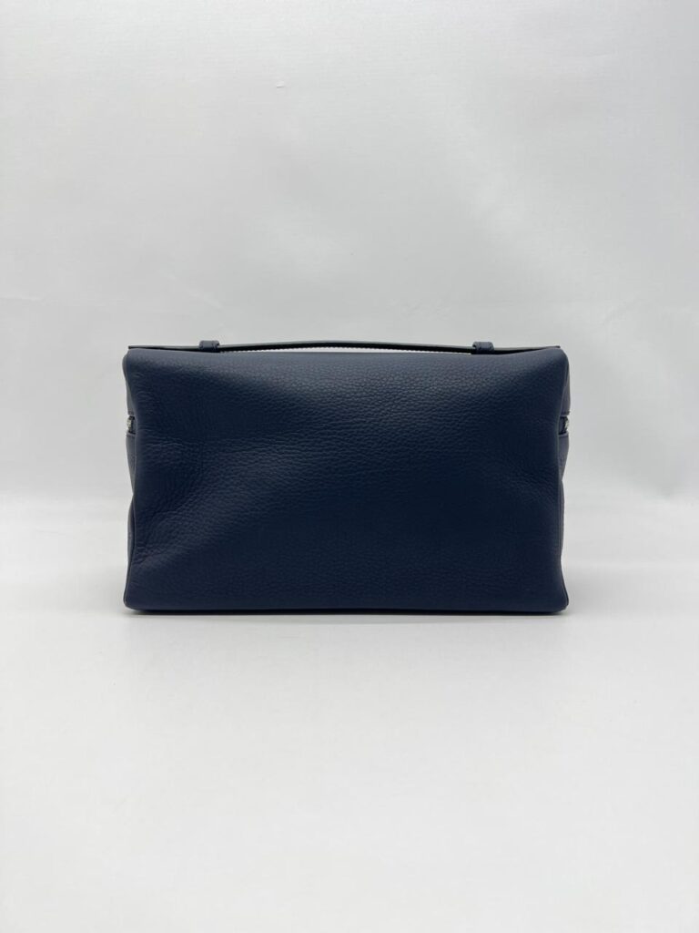 Loro Piana Extra Pocket L27 Grained Dark Navy Silver Hardware