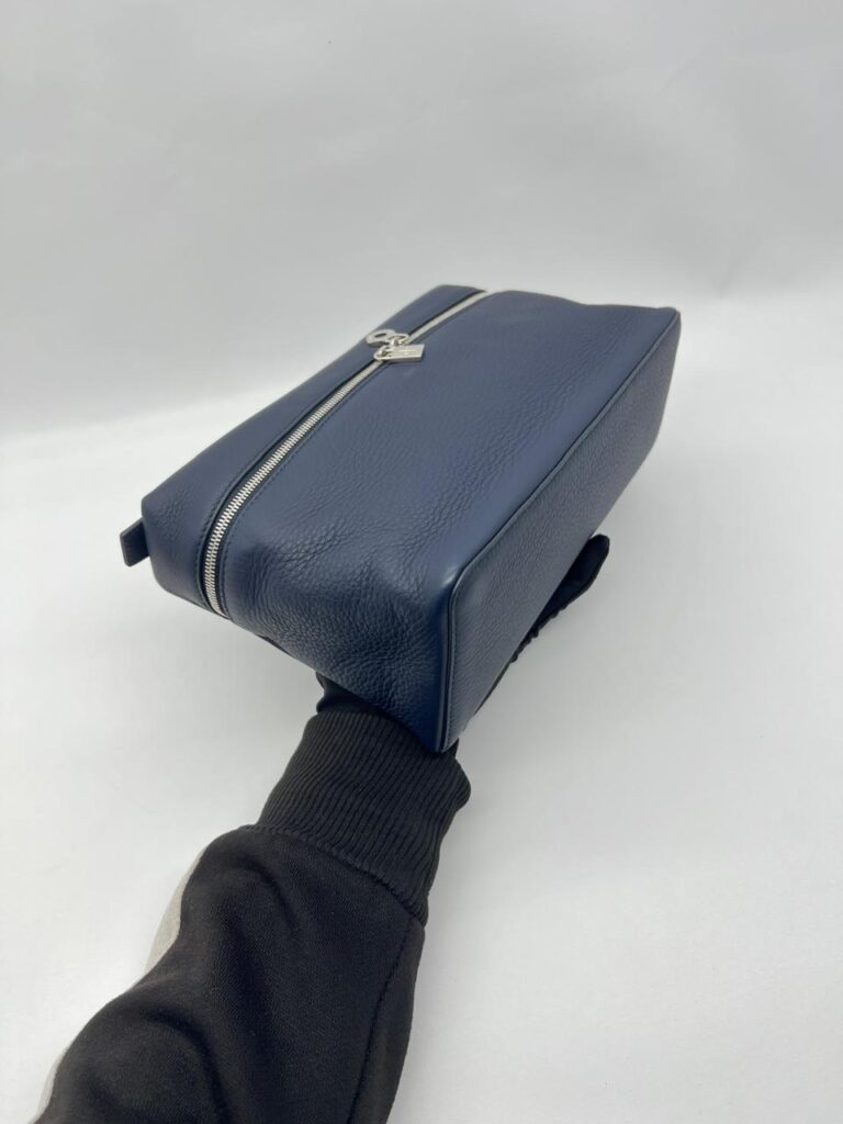 Loro Piana Extra Pocket L27 Grained Dark Navy Silver Hardware